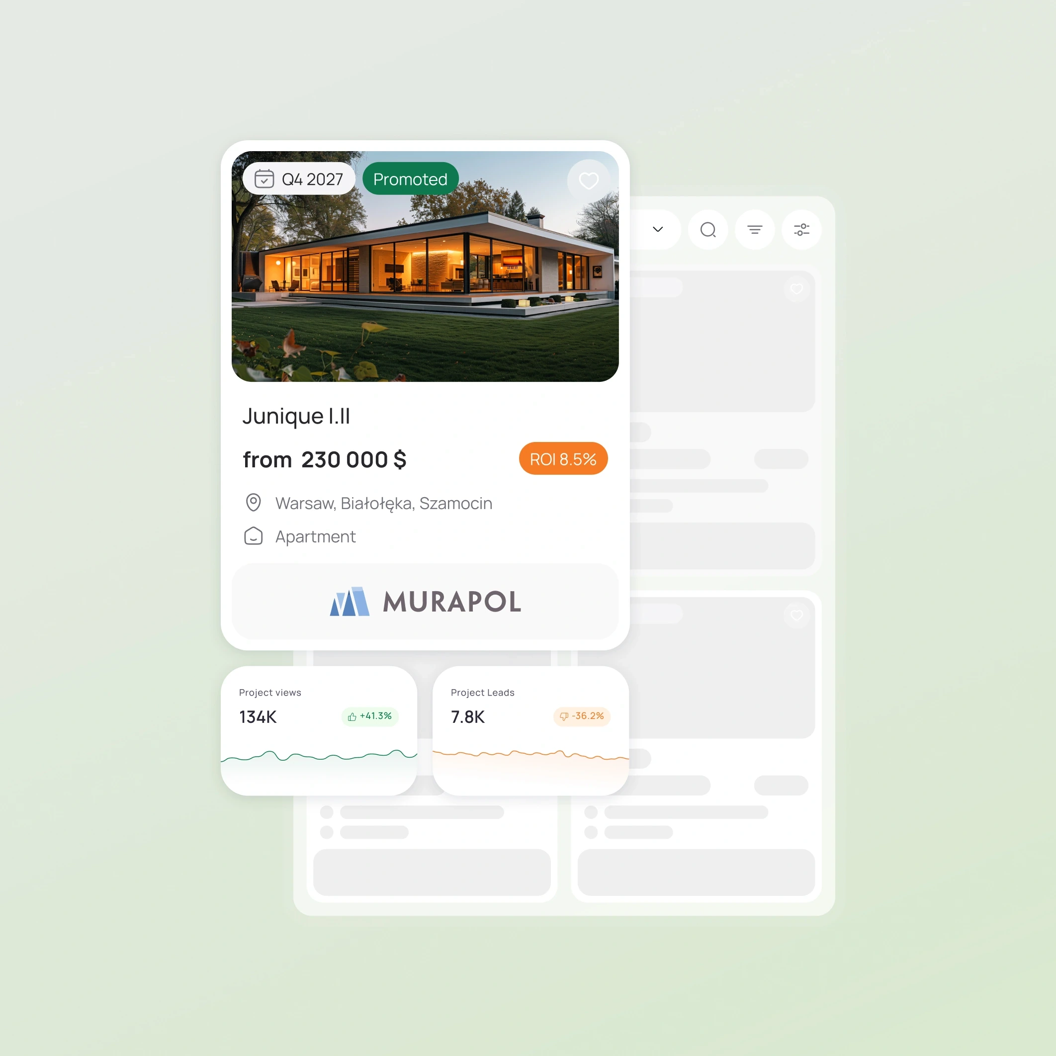 Lucci promoted property listing and developer dashboards for project views and leads